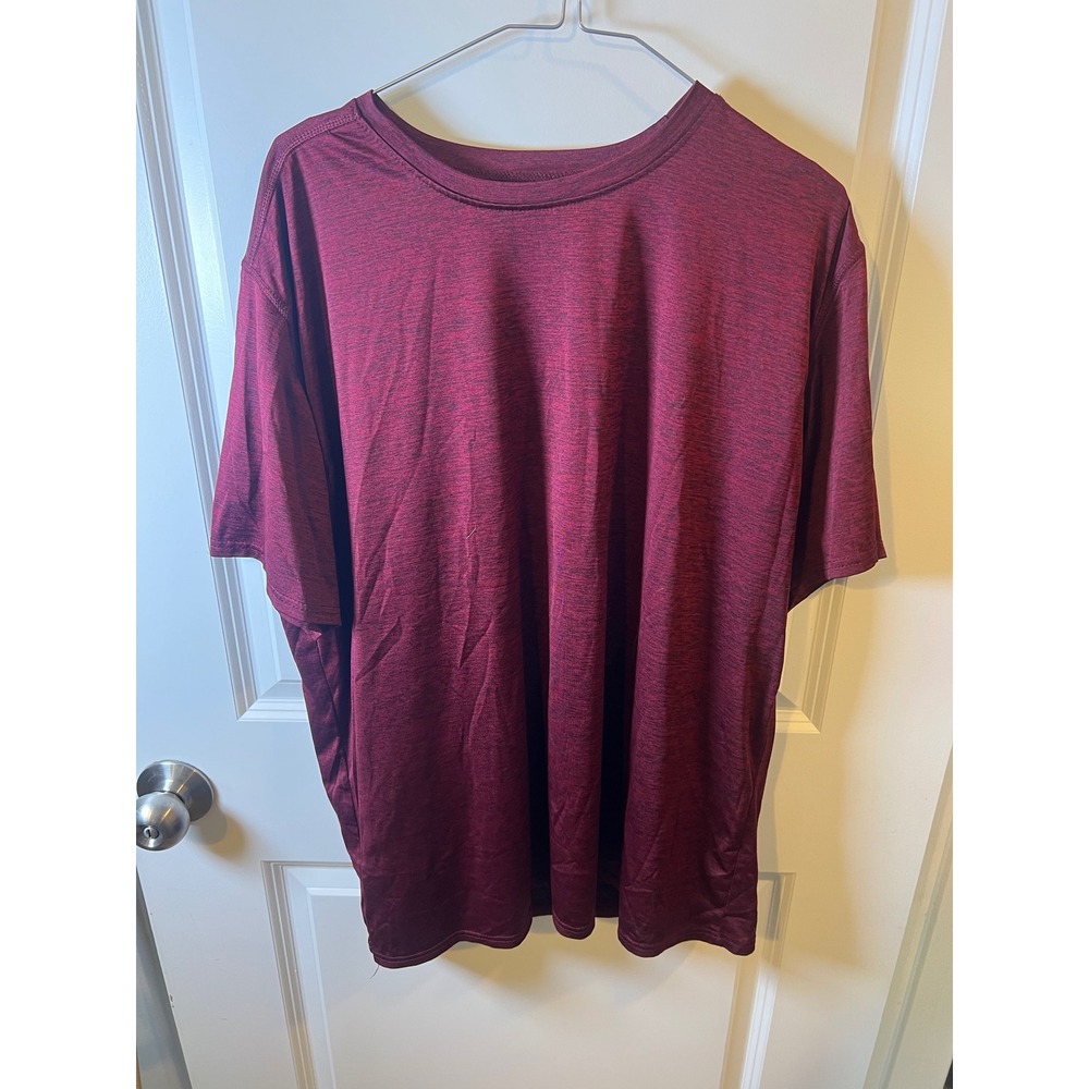 Real‎ Essentials Mens T-Shirt Space Dye Burgundy 2XL